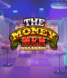 Experience the dynamic world of The Money Men Megaways game by Pragmatic Play, highlighting a striking logo with glittering stars set against a lavish casino backdrop. This graphic portrays the glamour and excitement of casino gaming with its striking colors and design. Ideal for slot game lovers craving high-energy gaming. 